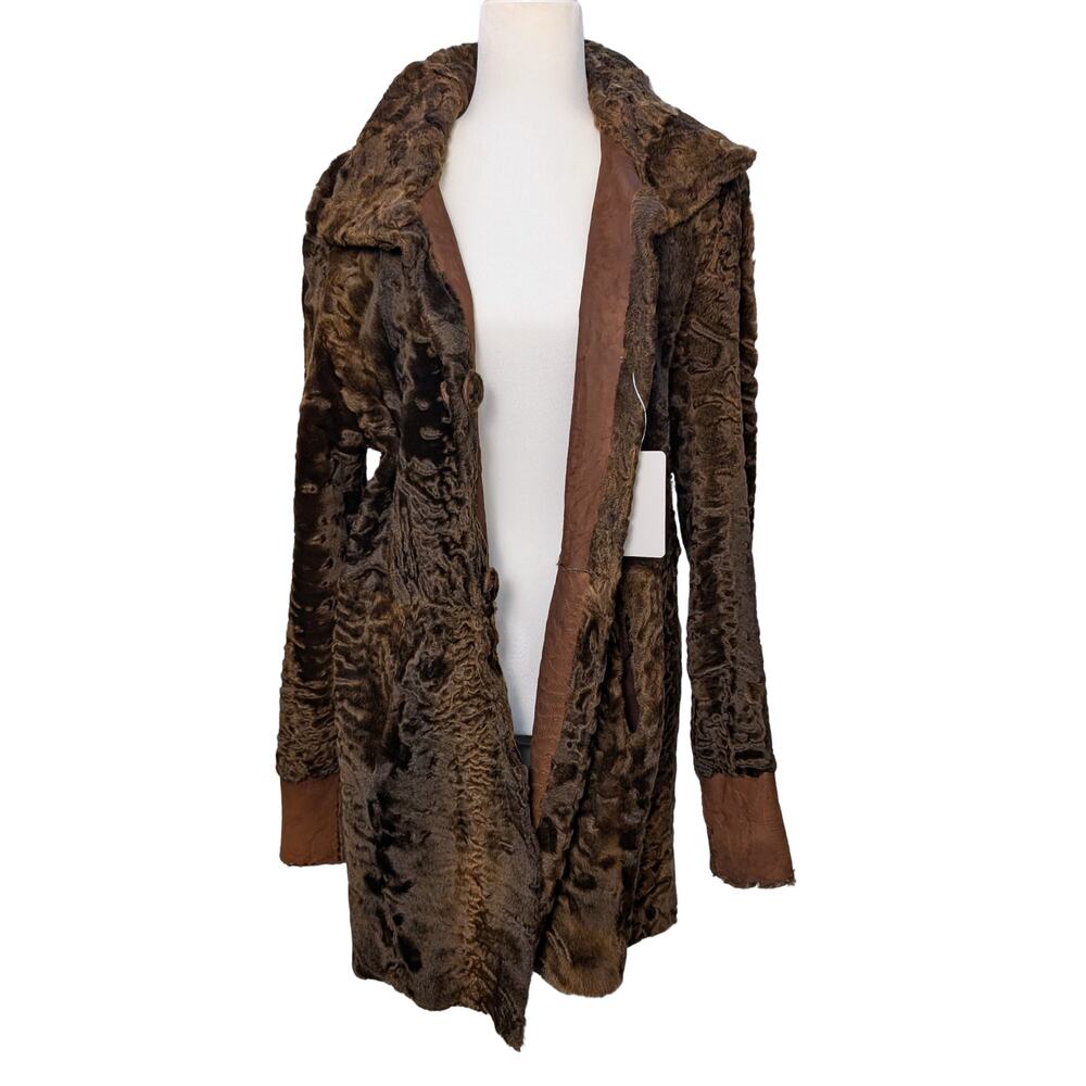 Auburn Brown Lamb Shearling Two-in-One Jacket M/L - Picture 6 of 16